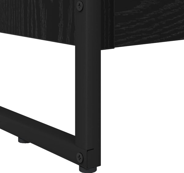VidaXL Könyvespolc Fekete tölgy 60 x 30 x 155 cm Faanyag