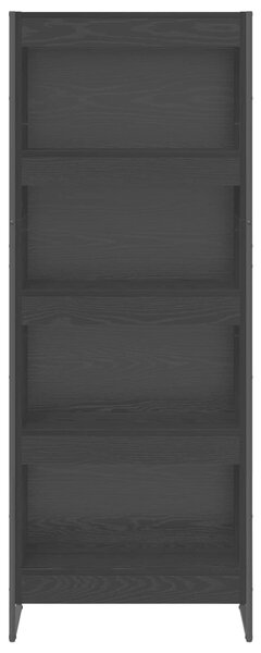 VidaXL Könyvespolc Fekete tölgy 60 x 30 x 155 cm Faanyag