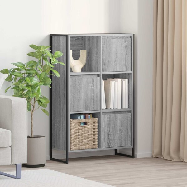 VidaXL Könyvespolc Szürke Sonoma 68 x 30 x 108.5 cm Faanyag