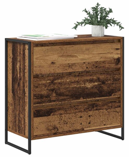 VidaXL Széf fiókkal Öreg fa 79 x 36 x 75.5 cm Faanyag