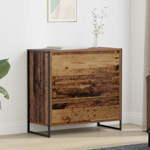 VidaXL Széf fiókkal Öreg fa 79 x 36 x 75.5 cm Faanyag