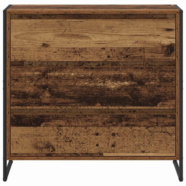 VidaXL Széf fiókkal Öreg fa 79 x 36 x 75.5 cm Faanyag