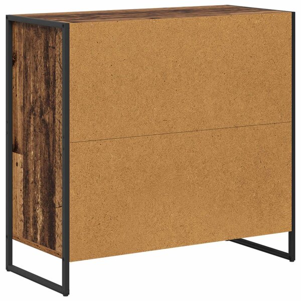 VidaXL Széf fiókkal Öreg fa 79 x 36 x 75.5 cm Faanyag