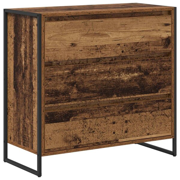 VidaXL Széf fiókkal Öreg fa 79 x 36 x 75.5 cm Faanyag