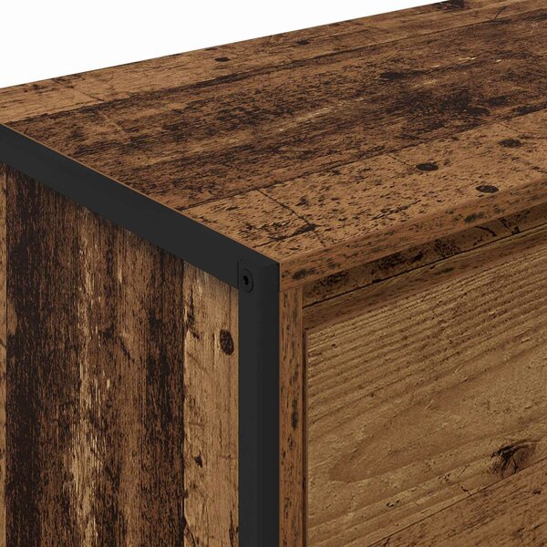 VidaXL Széf fiókkal Öreg fa 79 x 36 x 75.5 cm Faanyag