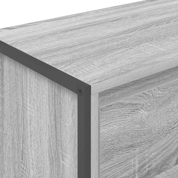 VidaXL Széf fiókkal Szürke Sonoma 79 x 36 x 75.5 cm Faanyag