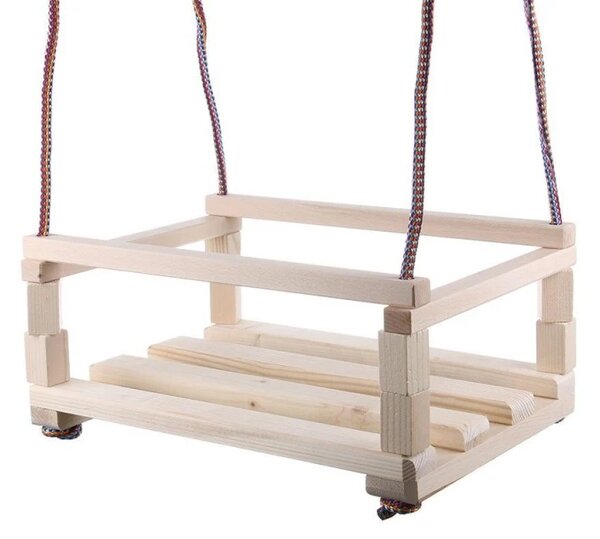 PROCART Fa gyerekhinta, ülőfelület 39x29 cm, felfüggesztő kötelek 150 cm, maximális súly 30 kg