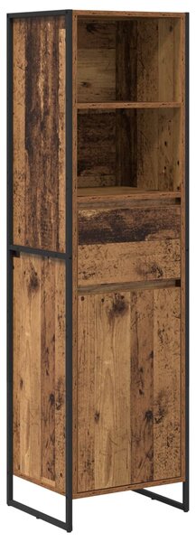 VidaXL Könyvespolc fiókkal Öreg fa 43 x 36 x 150,5 cm Faanyag