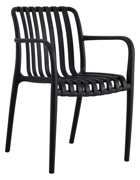 JULIAN fekete - egy modern szék konyhába, kertbe, kávézóba (egymásba rakható)