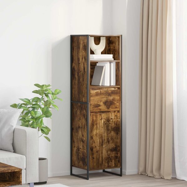 VidaXL Könyvespolc fiókkal Füstös tölgy 43 x 36 x 150,5 cm Faanyag