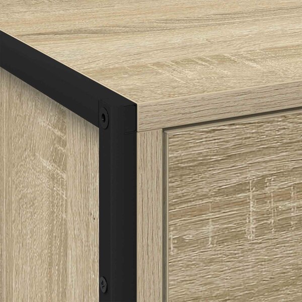 VidaXL Éjjeli asztal fiókkal 2 pcs Sonoma 50 x 39.5 x 50 cm Faanyag