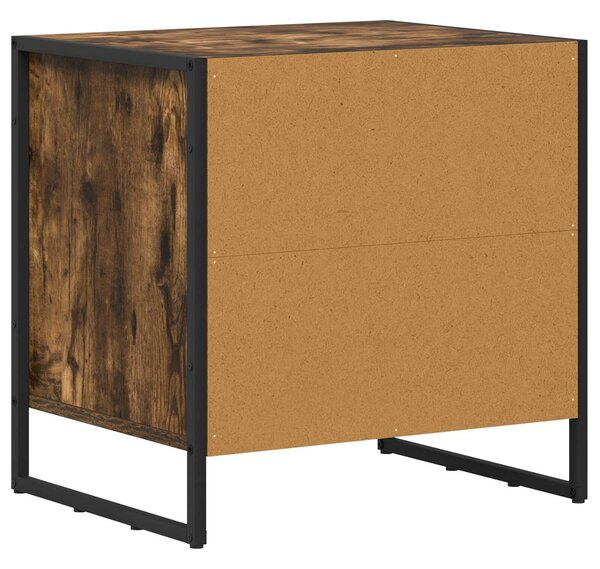 VidaXL Éjjeli asztal 2 pcs Füstös tölgy 50 x 39.5 x 50 cm Faanyag