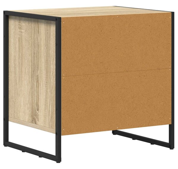 VidaXL Éjjeli asztal fiókkal 2 pcs Sonoma 50 x 39.5 x 50 cm Faanyag