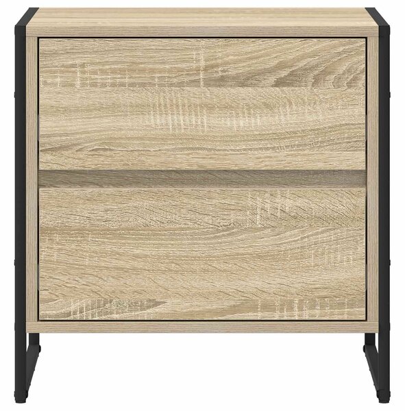 VidaXL Éjjeli asztal fiókkal 2 pcs Sonoma 50 x 39.5 x 50 cm Faanyag