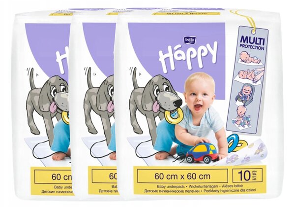 Eldobható pelenkázó alátétek Bella Baby Happy 60x60 30 db