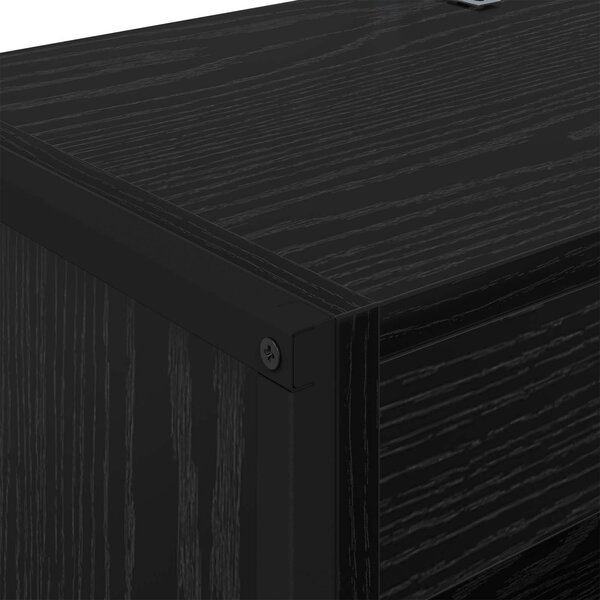 VidaXL Könyvespolc 2 pcs Fekete tölgy 60 x 30 x 189,5 cm Faanyag