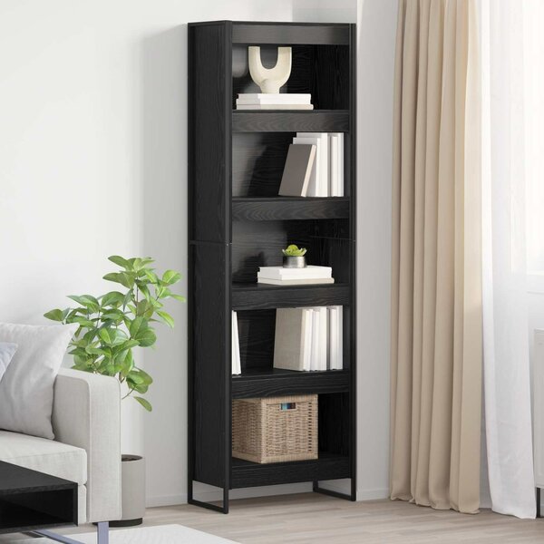 VidaXL Könyvespolc 2 pcs Fekete tölgy 60 x 30 x 189,5 cm Faanyag
