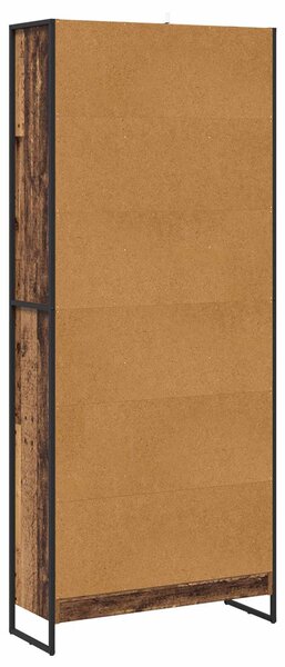 VidaXL Könyvespolc 2 pcs Öreg fa 80 x 30 x 189,5 cm Faanyag