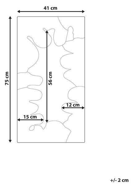 Falitükör CAGERI 41 cm 75 cm Pamut Rózsaszín