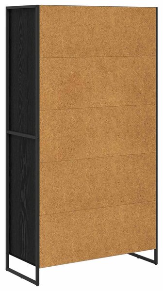VidaXL Széf fiókkal 2 pcs Fekete tölgy 81 x 36 x 150.5 cm Faanyag