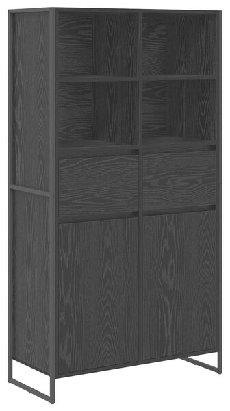 VidaXL Széf fiókkal 2 pcs Fekete tölgy 81 x 36 x 150.5 cm Faanyag