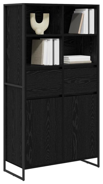 VidaXL Széf fiókkal 2 pcs Fekete tölgy 81 x 36 x 150.5 cm Faanyag