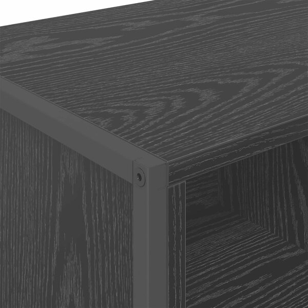 VidaXL Széf fiókkal 2 pcs Fekete tölgy 81 x 36 x 150.5 cm Faanyag