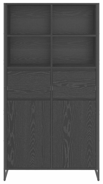 VidaXL Széf fiókkal 2 pcs Fekete tölgy 81 x 36 x 150.5 cm Faanyag