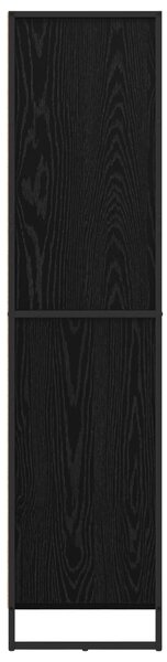 VidaXL Széf fiókkal 2 pcs Fekete tölgy 81 x 36 x 150.5 cm Faanyag
