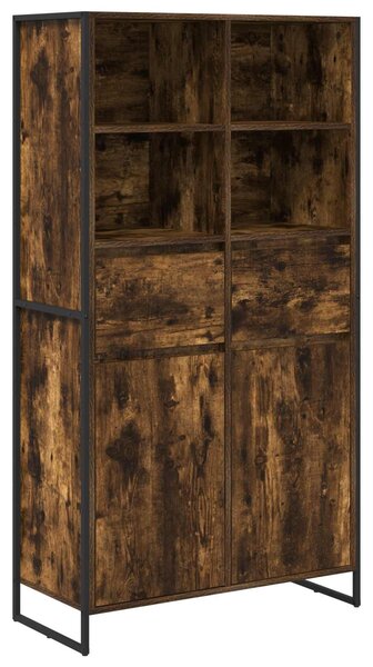 VidaXL Széf fiókkal 2 pcs Füstös tölgy 81 x 36 x 150.5 cm Faanyag