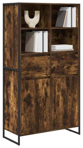 VidaXL Széf fiókkal 2 pcs Füstös tölgy 81 x 36 x 150.5 cm Faanyag