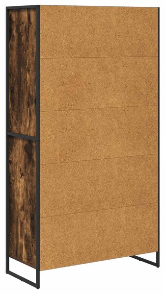 VidaXL Széf fiókkal 2 pcs Füstös tölgy 81 x 36 x 150.5 cm Faanyag