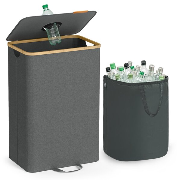 SONGMICS konyhai Palack gyűjtő, 100 literes, szürke