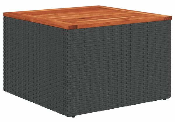 VidaXL Polyrattan Kerti Ülőgarnitúra - 9 részes - Fekete
