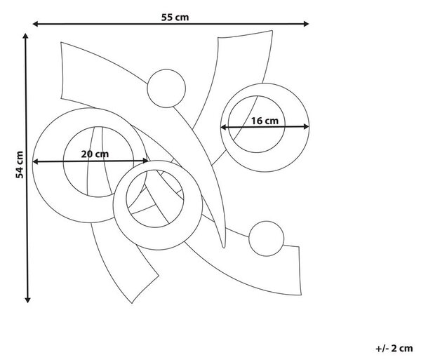 Fali Dekoráció FENIT Fém 54 cm Arany