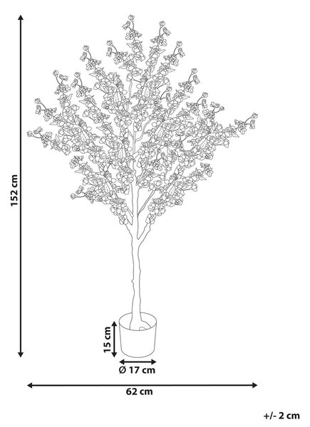 Műnövény CHERRY TREE 152 cm Rózsaszín
