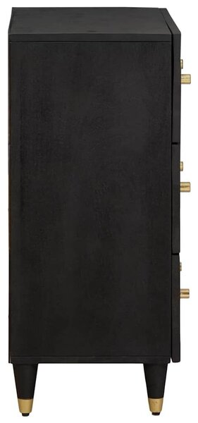 VidaXL Széf Fekete 60 x 33 x 75 cm Tömör Mangófát