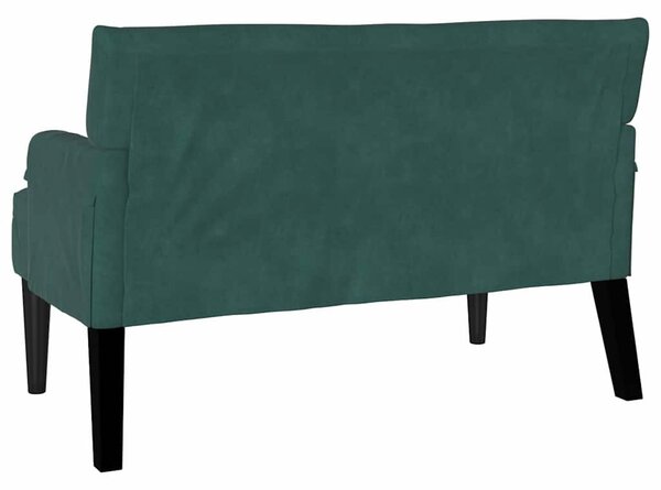 VidaXL Chesterfield Pad Sötétzöld 112 x 65,5 x 75 cm Bársony