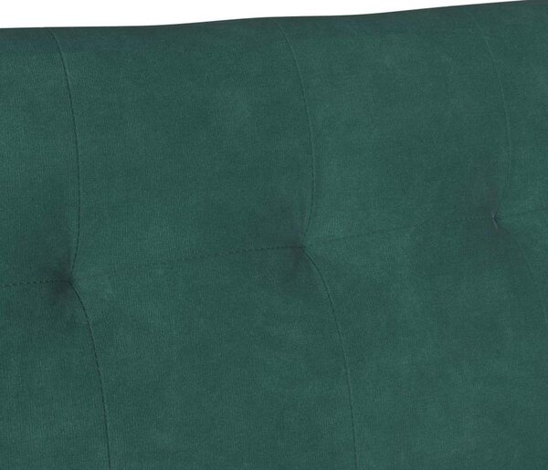 VidaXL Chesterfield Pad Sötétzöld 112 x 65,5 x 75 cm Bársony
