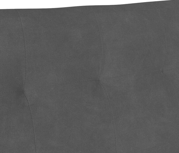VidaXL Chesterfield Pad Fekete 112 x 65,5 x 75 cm Bársony
