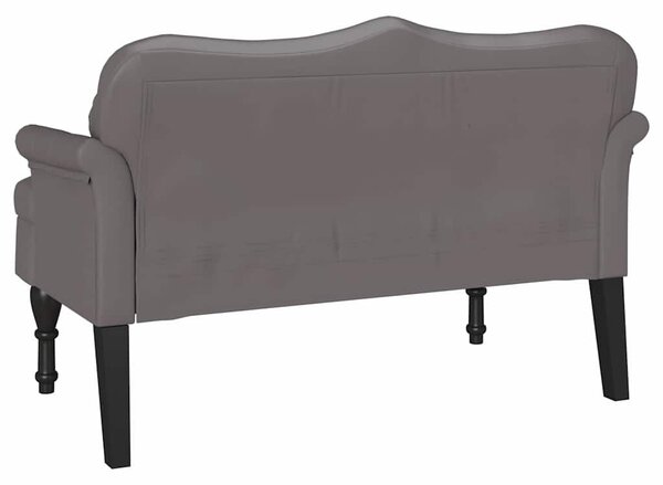 VidaXL Chesterfield Pad párnával Szürke 120,5 x 65 x 75 cm Műbőr