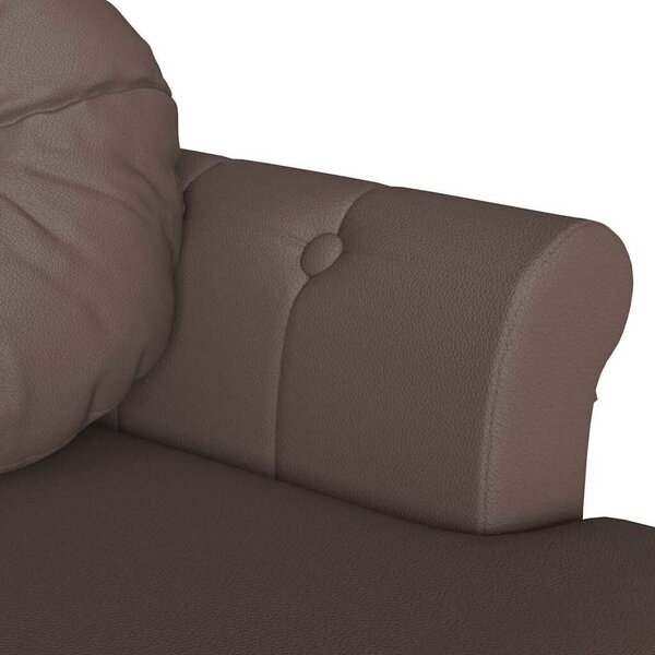 VidaXL Chesterfield Pad párnával Barna 120,5 x 65 x 75 cm Műbőr