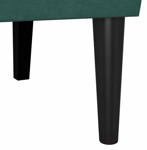 VidaXL Chesterfield Pad Sötétzöld 112 x 65,5 x 75 cm Bársony