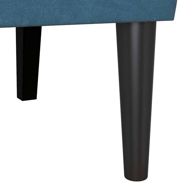 VidaXL Chesterfield Pad Kék 112 x 65,5 x 75 cm Bársony