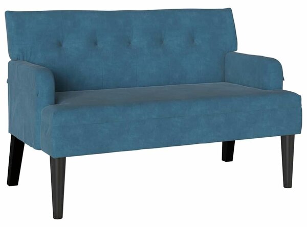 VidaXL Chesterfield Pad Kék 112 x 65,5 x 75 cm Bársony