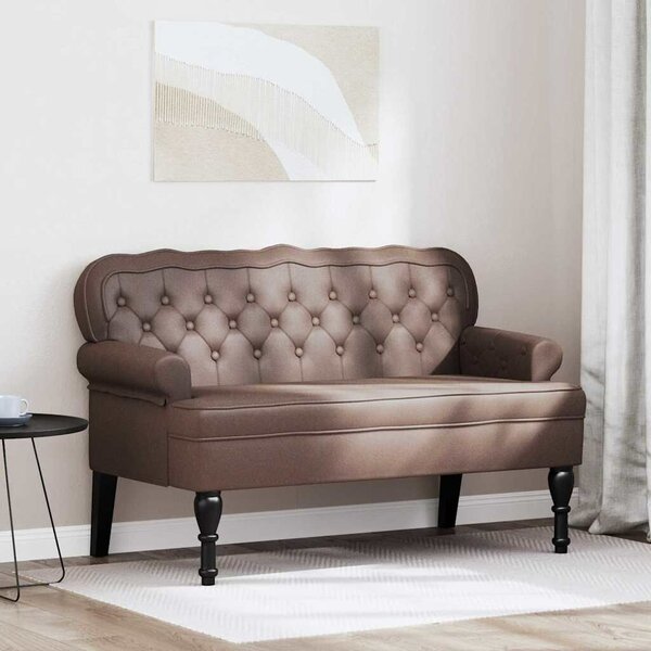 VidaXL Chesterfield Pad Barna 119.5 x 64.5 x 75 cm Műbőr