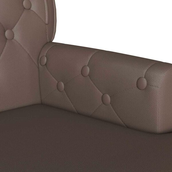 VidaXL Chesterfield Pad Barna 119.5 x 64.5 x 75 cm Műbőr