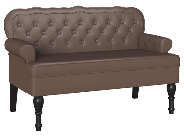 VidaXL Chesterfield Pad Barna 119.5 x 64.5 x 75 cm Műbőr