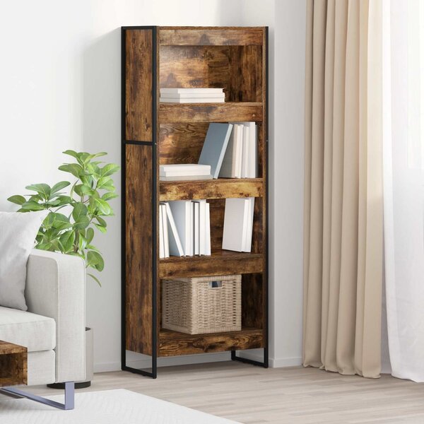 VidaXL Könyvespolc Füstös tölgy 60 x 30 x 155 cm Faanyag