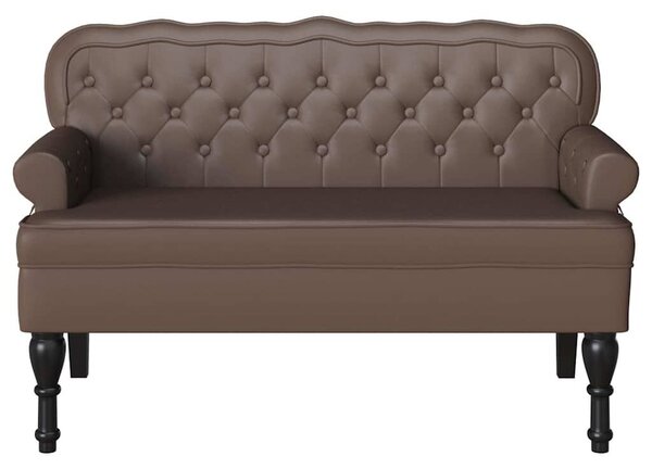 VidaXL Chesterfield Pad Barna 119.5 x 64.5 x 75 cm Műbőr